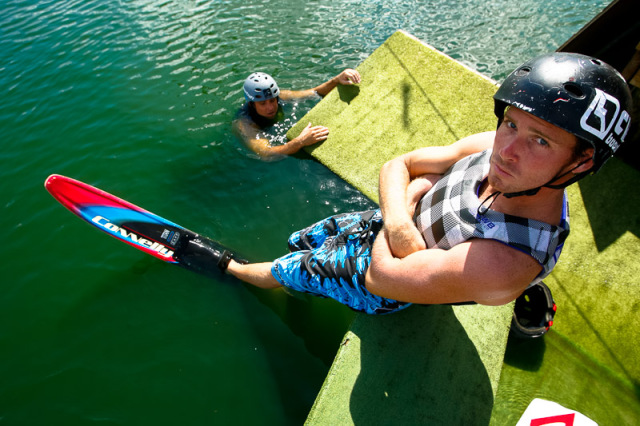 Andrew Adkison. September '09. All business at a CWB team shoot at McCormick's Cable Park