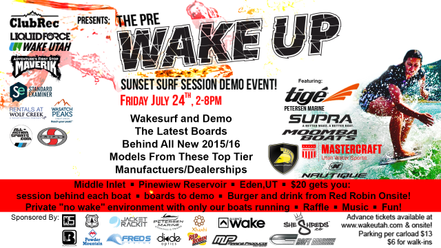 The pre Wake Up Sunset Surf Demo Session 16.9 (6.26)
