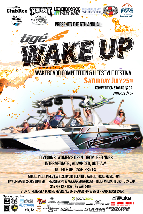 Tige Wake Up wakeboard Competition and Lifestyle Festival Flyer (7.02)
