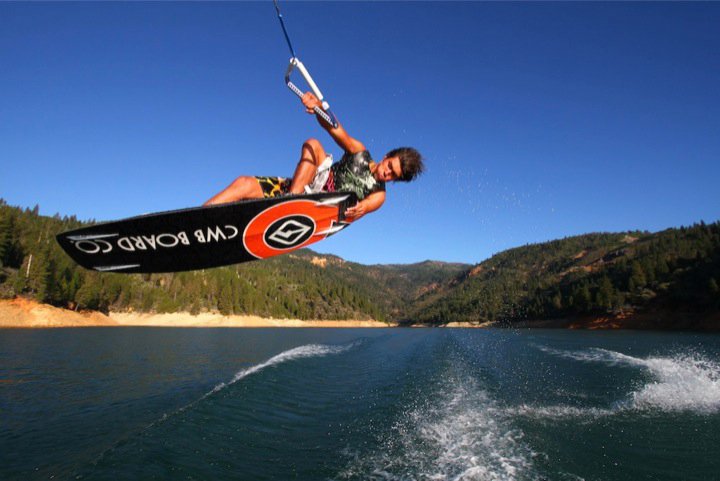 Josh Twelker grew up doing family houseboat trips on Shasta, as well. If you haven't noticed, he's really good at wakeboarding.  Photo: Peter Twelker